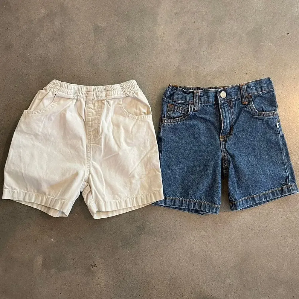Carters denim shorts circo khaki green tie dye polo tee boys 18 Mo bundle